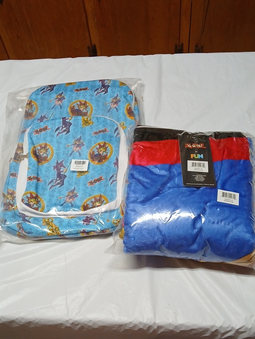 Yu-Gi-Oh! AOP Canvas Backpack & Fleece Throw Blanket Bundle Official NWT Anime